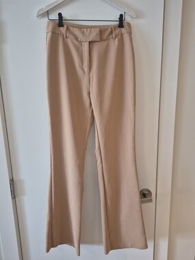 Lipsy Beige High-Rise Flared Trousers